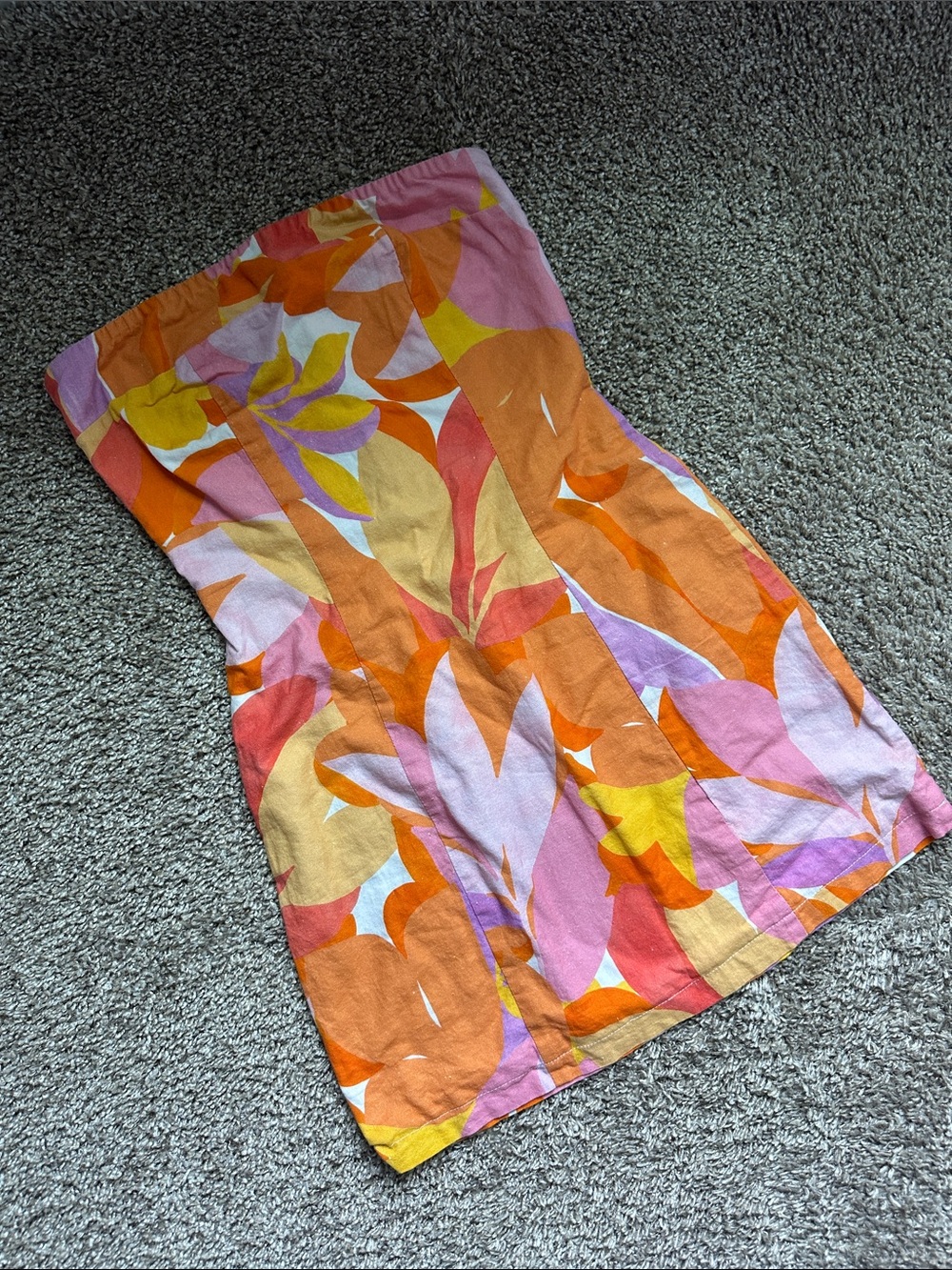 Peppermayo Multicolor Floral Mini Dress - Pink, Orange, Yellow